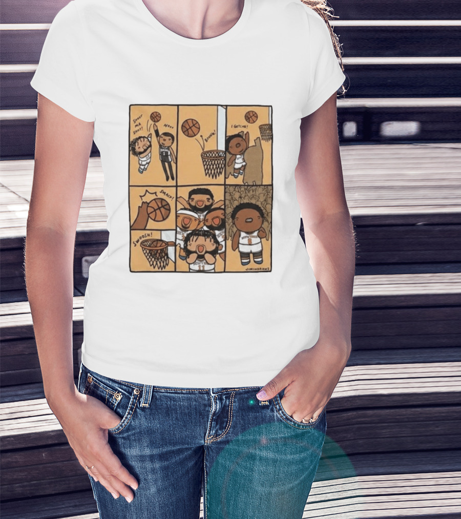 Karl Anthony Towns Jimindraws Knicks Shoot My Shot Basketball Comic T-Shirt