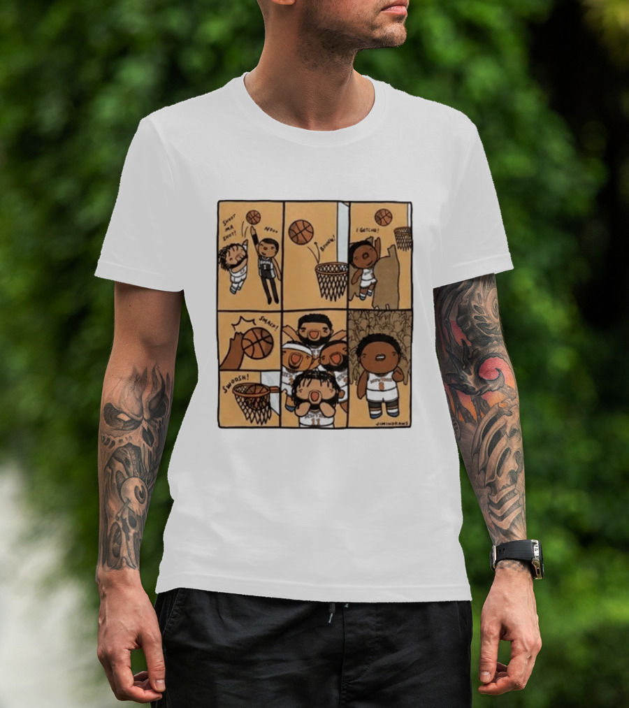 Karl Anthony Towns Jimindraws Knicks Shoot My Shot Basketball Comic T-Shirt