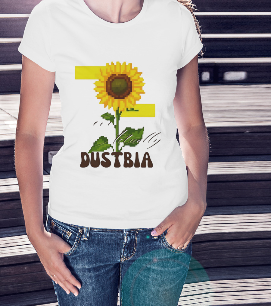 Love Actually Dustbia Pixel Sunflower T-Shirt