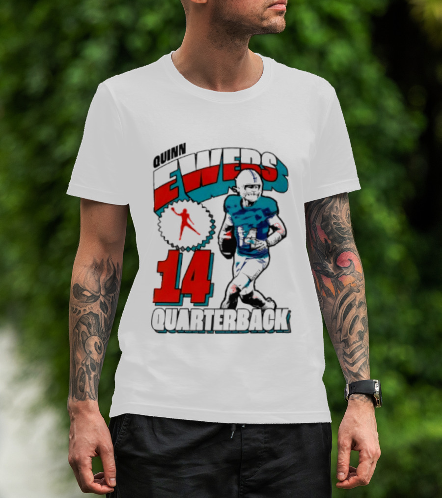 Quinn Ewers Miami Dolphins 14 Football Quarterback T-Shirt