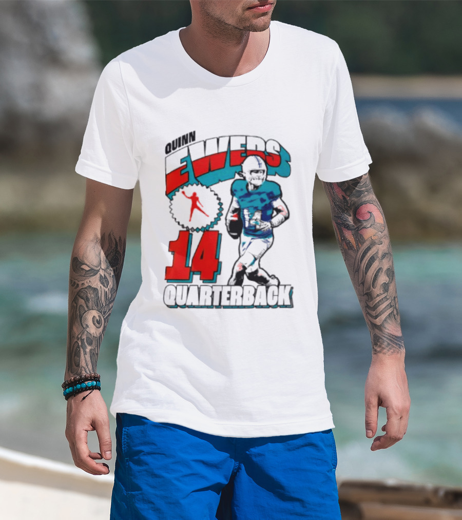 Quinn Ewers Miami Dolphins 14 Football Quarterback T-Shirt