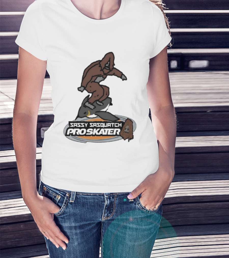 Sassy Sasquatch Pro Skater Meme T-Shirt