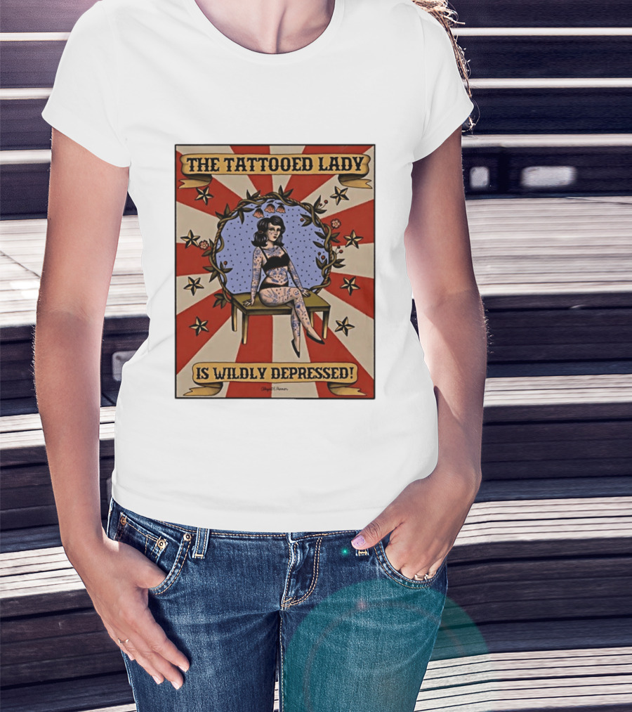The Tattooed Lady Is Wildly Depressed Vintage Circus T-Shirt