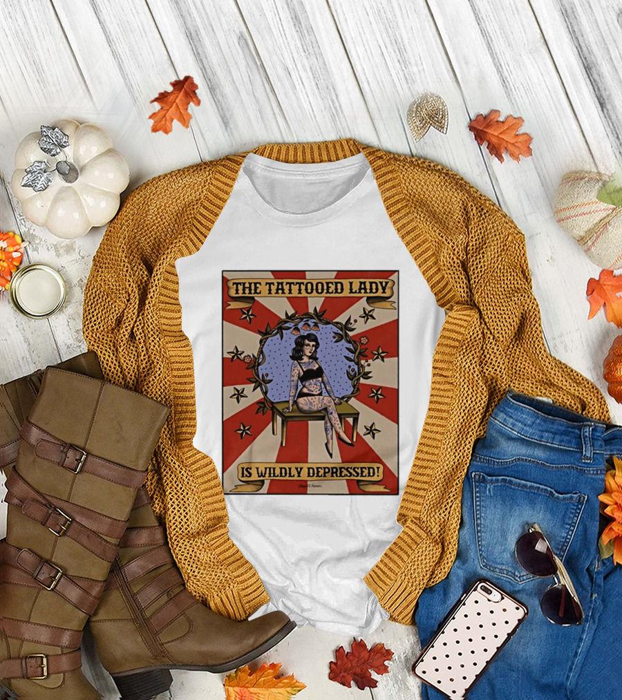 The Tattooed Lady Is Wildly Depressed Vintage Circus T-Shirt