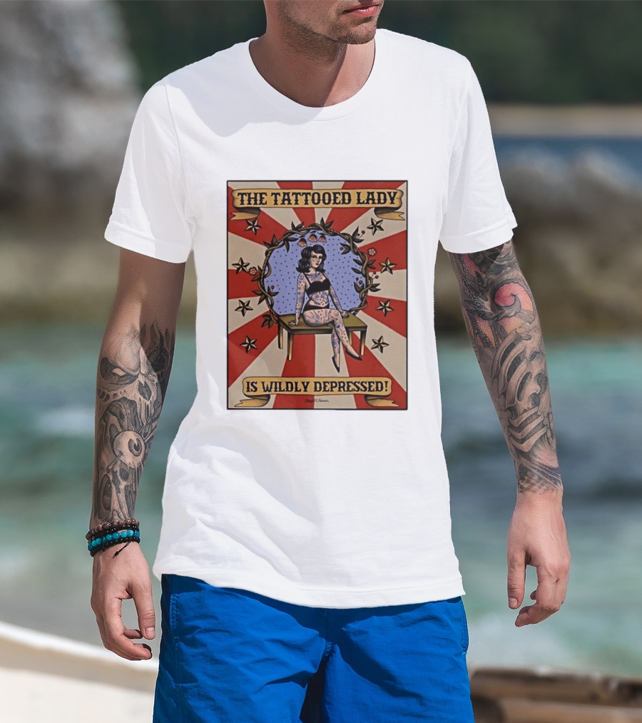 The Tattooed Lady Is Wildly Depressed Vintage Circus T-Shirt