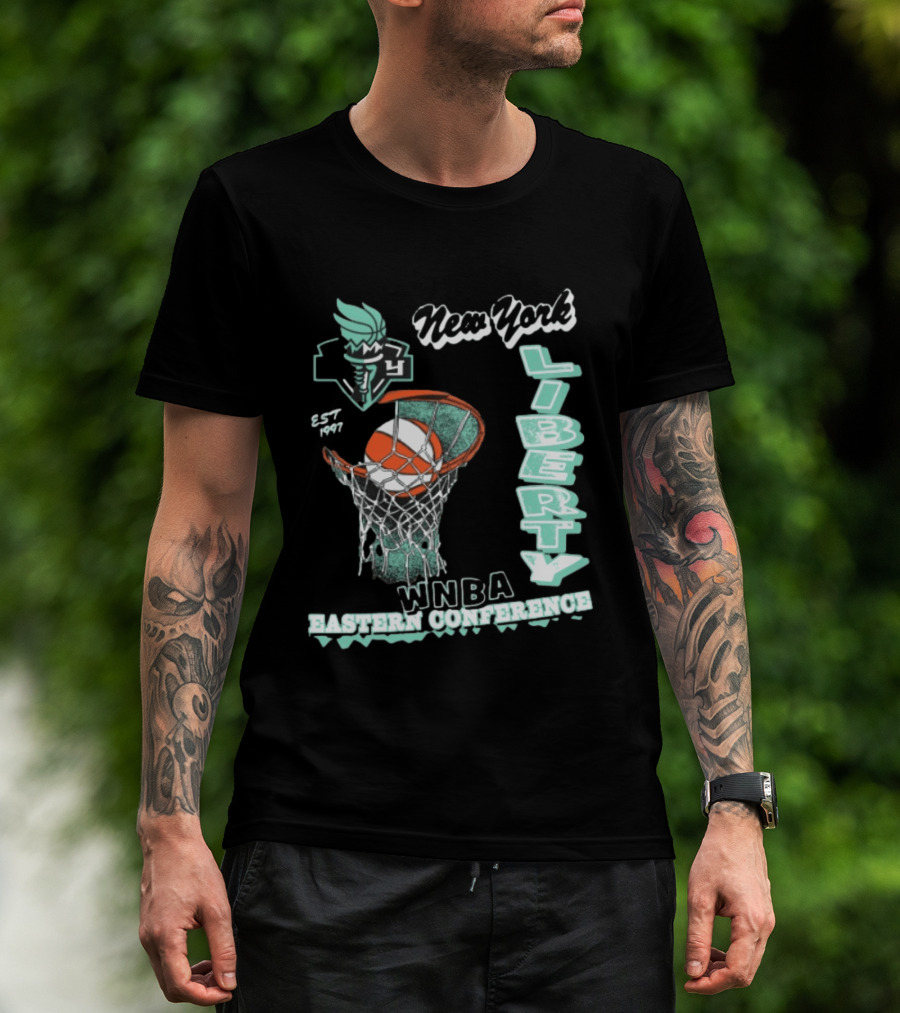 New York Liberty WNBA Eastern Conference 47Brand Store 47 Foundation T-Shirt