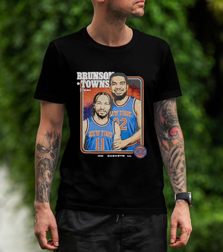 Brunson Towns NBA New York Knicks 11 32 Knicks Step Brothers T-Shirt