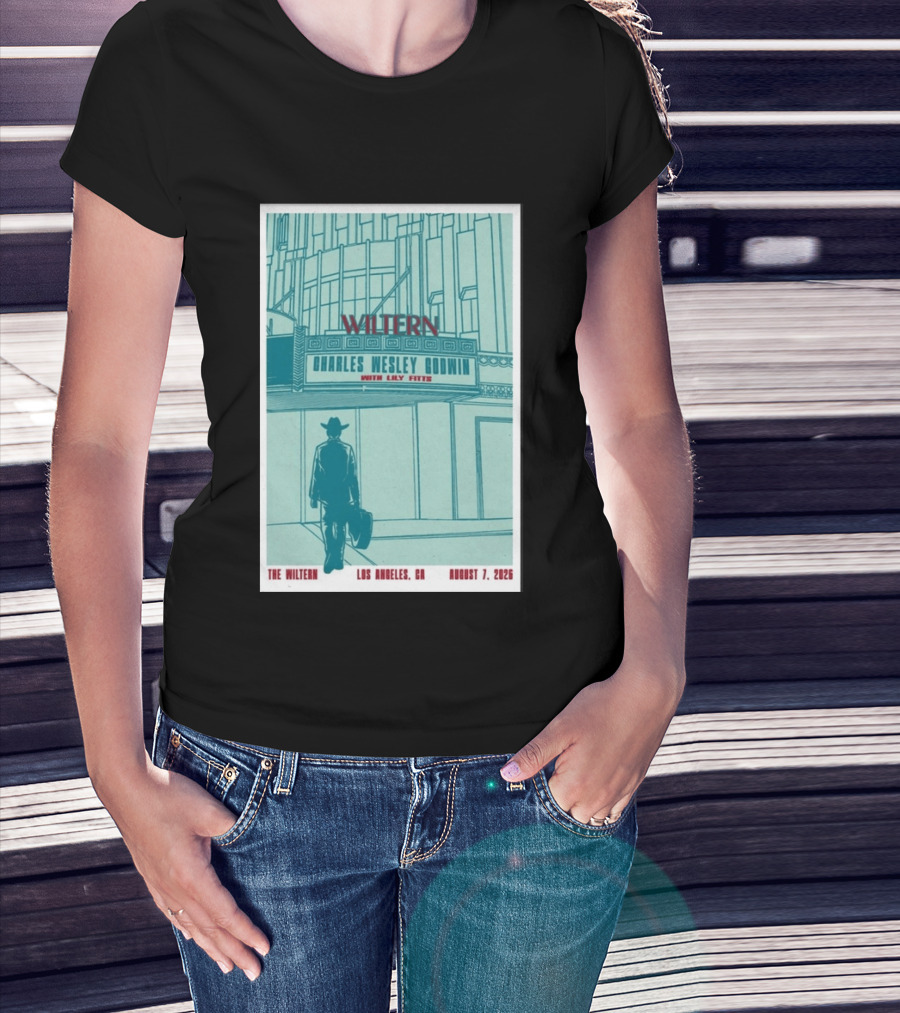 Charles Wesley Godwin Live At The Wiltern With Lilly Hiatt August 7 2026 Los Angeles CA T-Shirt