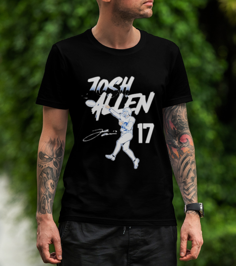 Josh Allen 17 Buffalo Bills Throwing T-Shirt