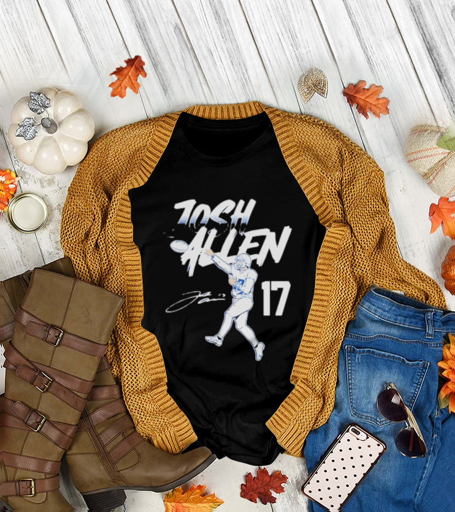 Josh Allen 17 Buffalo Bills Throwing T-Shirt