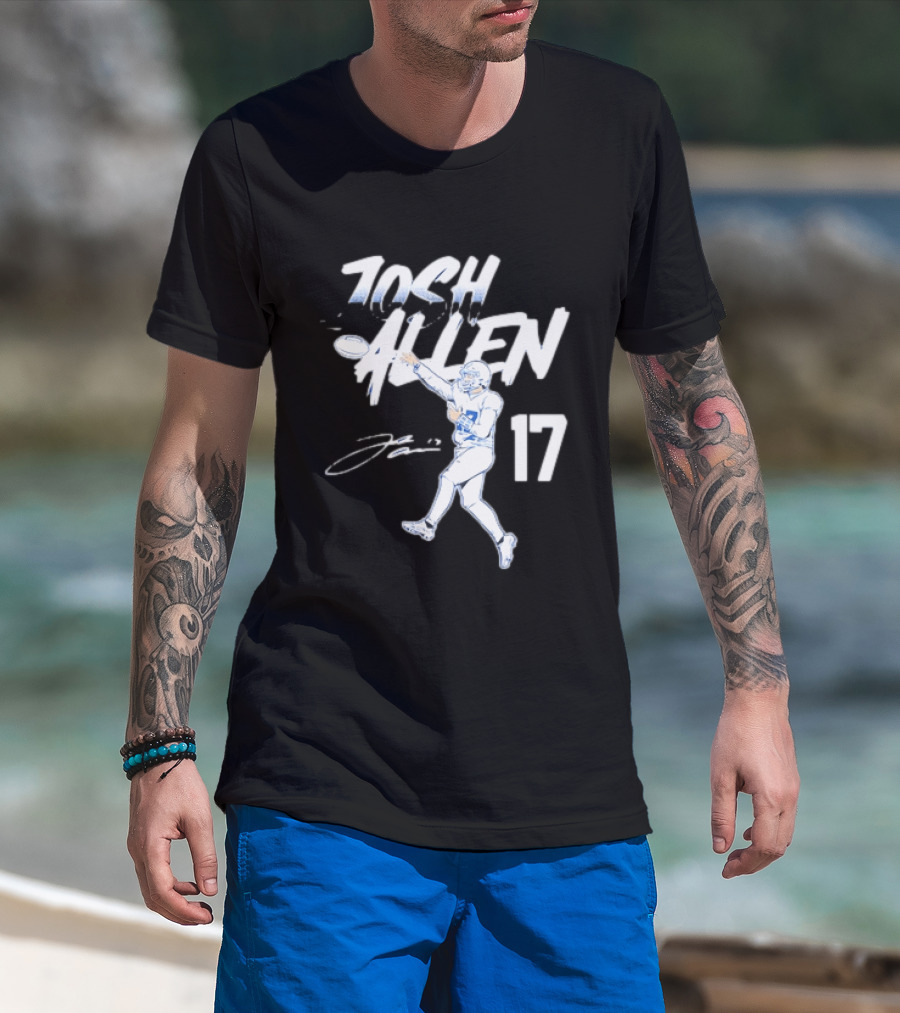 Josh Allen 17 Buffalo Bills Throwing T-Shirt