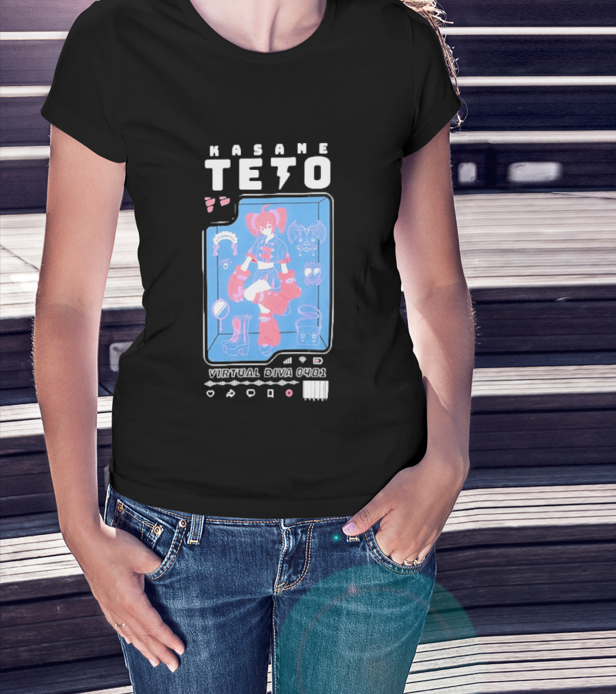 Kasane Teto Virtual Diva 0401 Vocaloid Anime Accessories And Outfit Collection T-Shirt