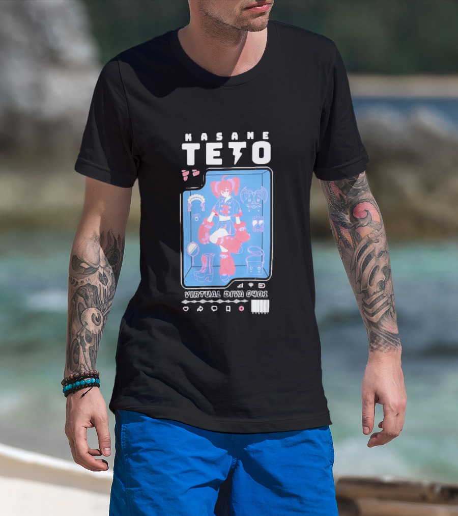 Kasane Teto Virtual Diva 0401 Vocaloid Anime Accessories And Outfit Collection T-Shirt