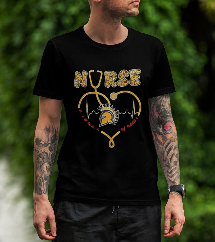 Detroit Lions United States Coast Guard 2026 Nurse Power Of Heart Stethoscope EMT Lions Helmet T-Shirt