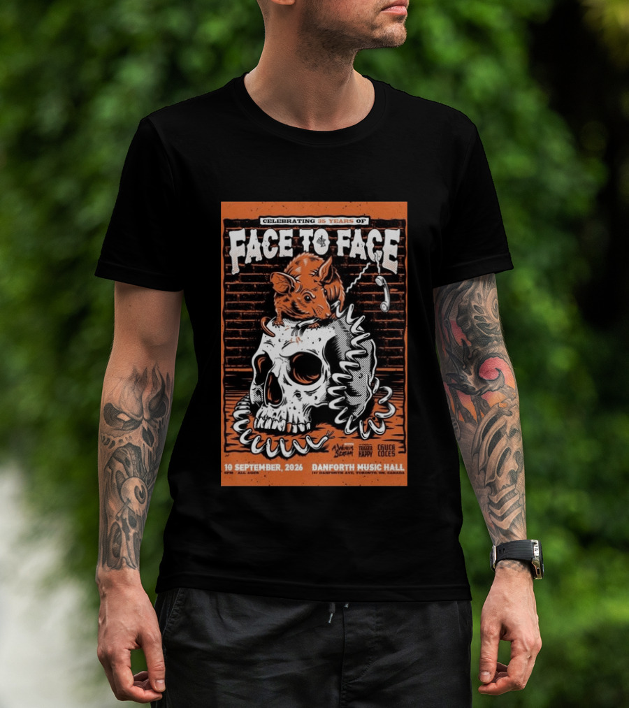 Celebrating 35 Years Of Face To Face In Toronto Sept 10 2026 Danforth Music Hall T-Shirt