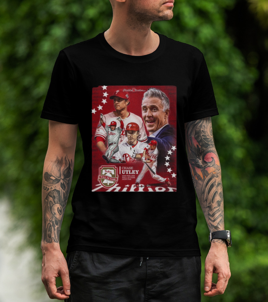 Phillies Nation Chase Utley 2026 Wall Of Fame Inductee Phillies T-Shirt