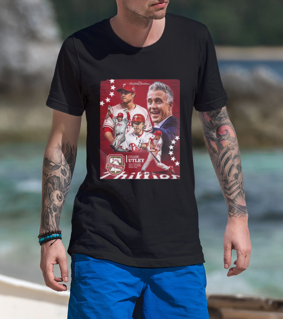 Phillies Nation Chase Utley 2026 Wall Of Fame Inductee Phillies T-Shirt
