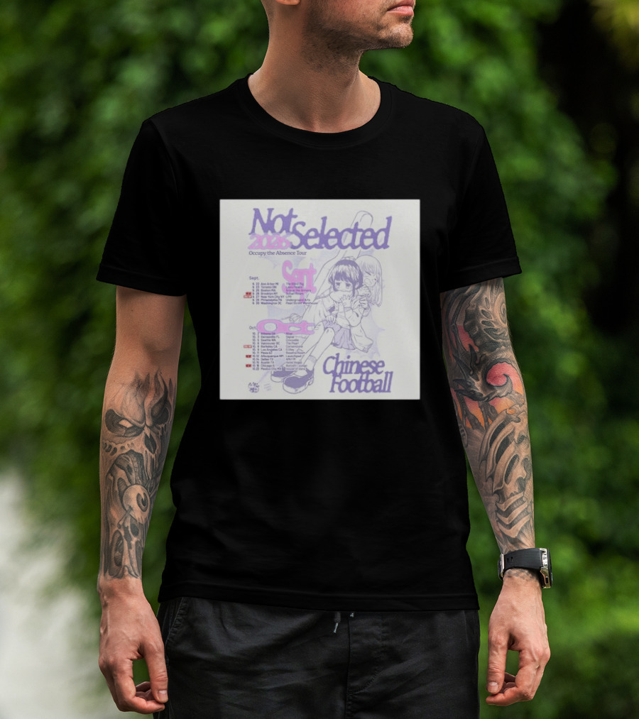 Not Selected 2026 Occupy The Absence Tour Chinese Football Anime T-Shirt