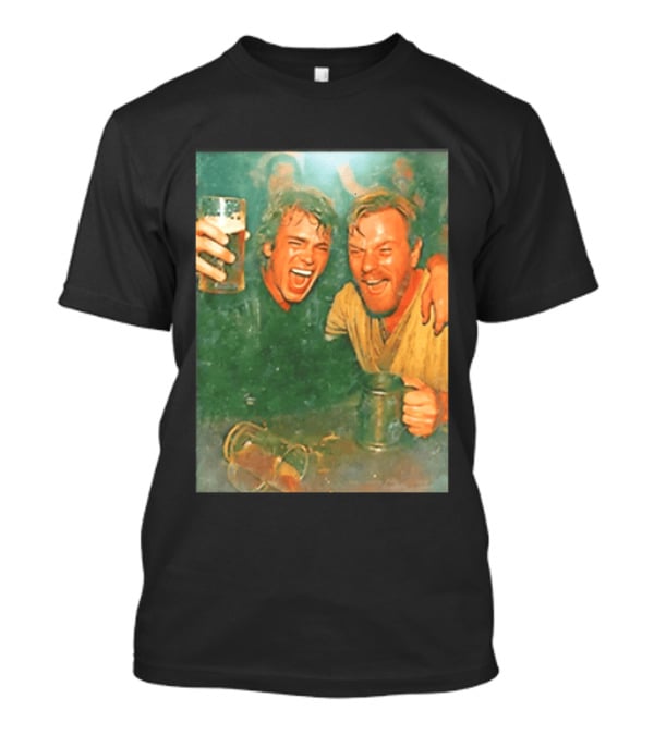 Original Anakin Skywalker And Obi Wan Kenobi Celebrate With Beer Cheers T-Shirt