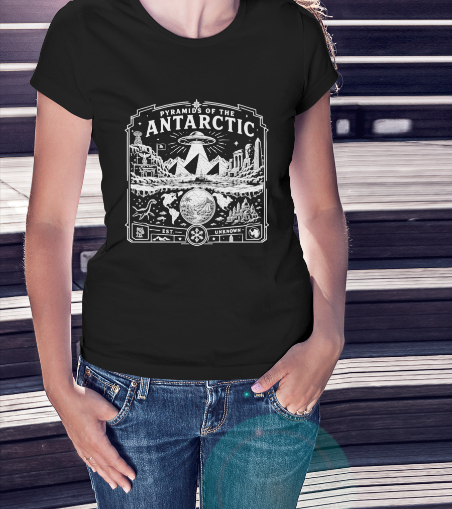 Pyramids Of The Antarctic UFO Ancient Ruins Est Unknown Antarctica T-Shirt