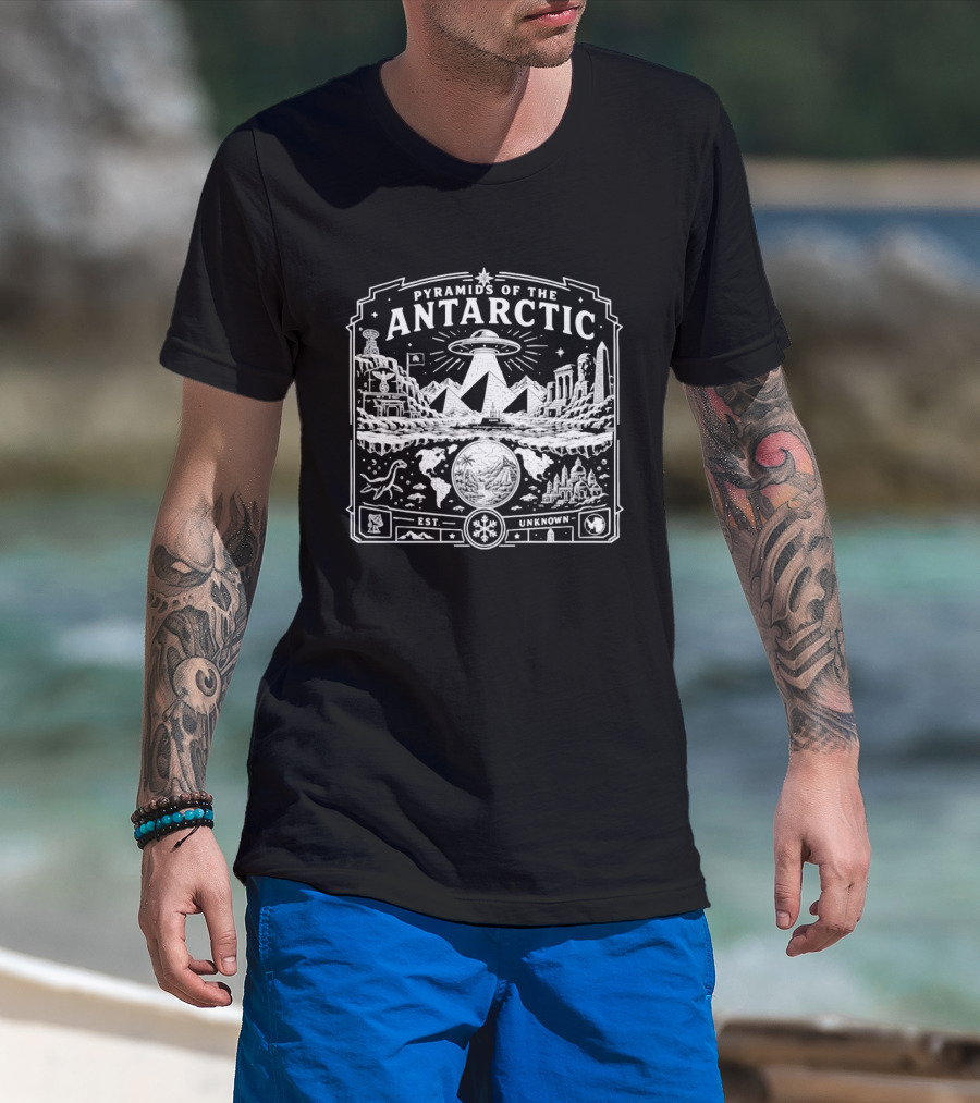 Pyramids Of The Antarctic UFO Ancient Ruins Est Unknown Antarctica T-Shirt