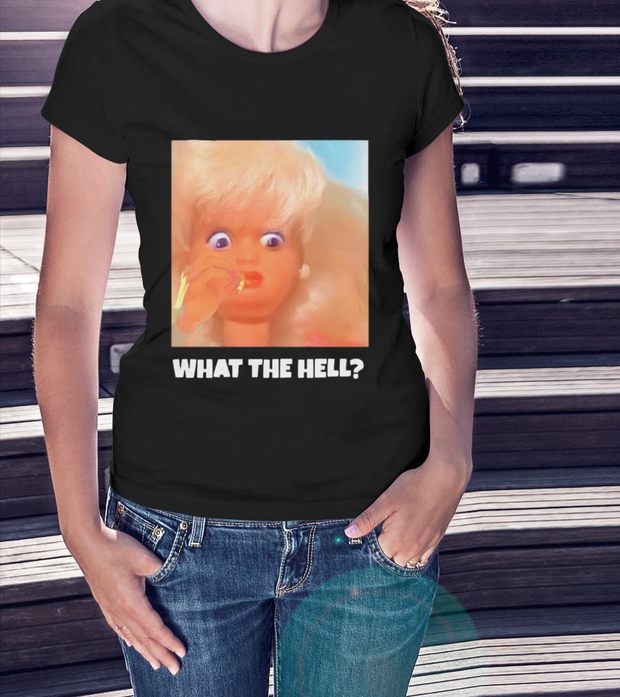 What The Hell Doll Meme Reaction Funny Expression T-Shirt
