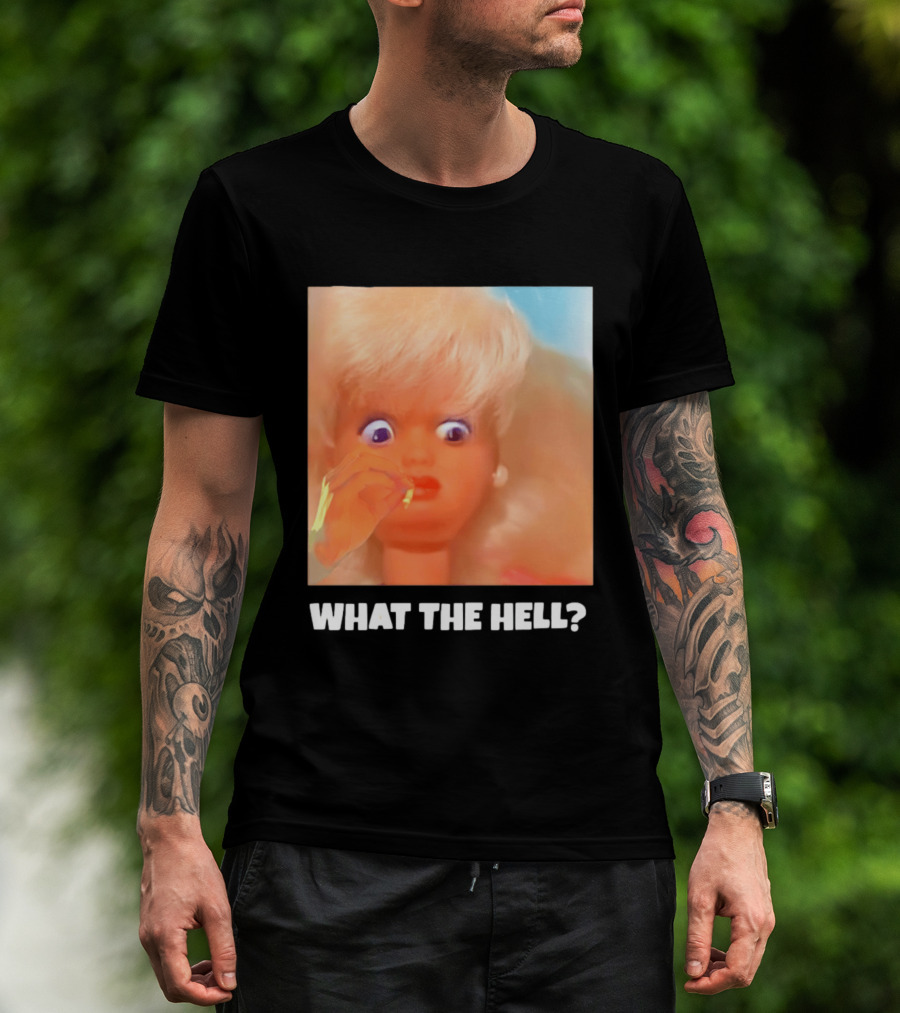 What The Hell Doll Meme Reaction Funny Expression T-Shirt