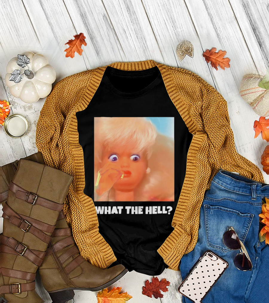 What The Hell Doll Meme Reaction Funny Expression T-Shirt