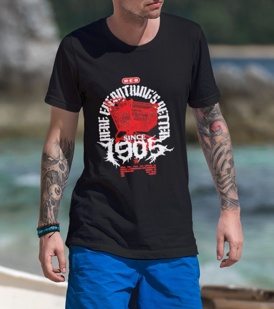 HEB Everything's Better Red Shopping Cart Since 1905 T-Shirt