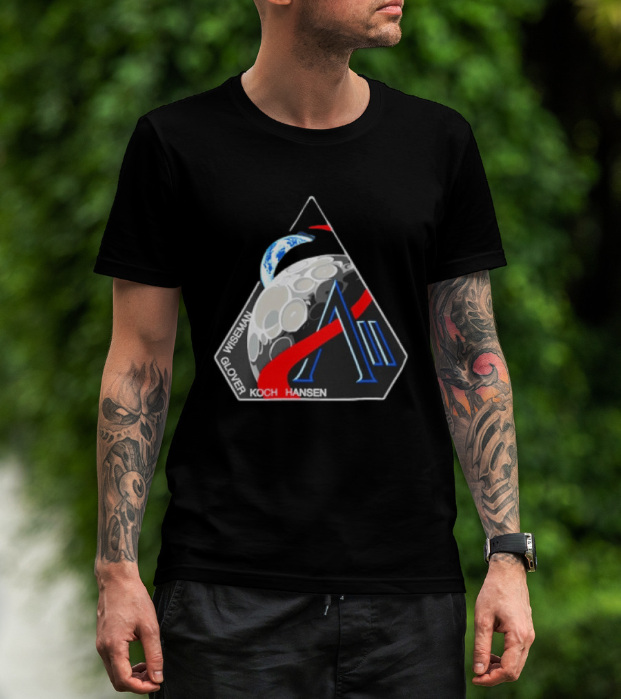 NASA Artemis 2 Mission Wiseman Glover Koch Hansen Moon Earth T-Shirt