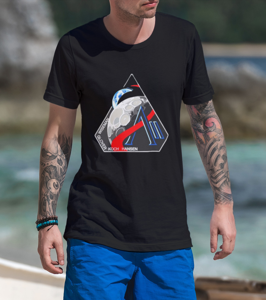 NASA Artemis 2 Mission Wiseman Glover Koch Hansen Moon Earth T-Shirt