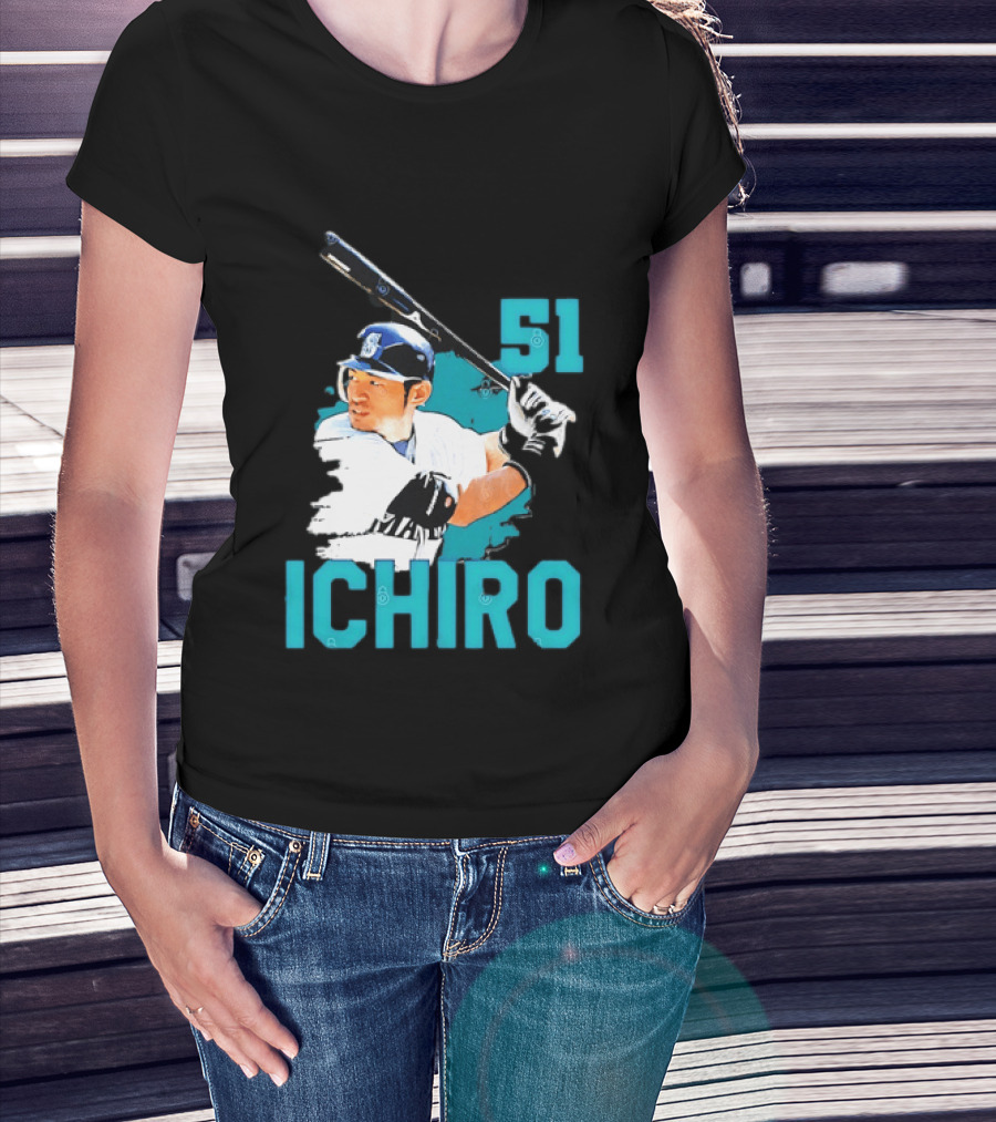 Ichiro Suzuki 51 Seattle Mariners MLB Baseball T-Shirt