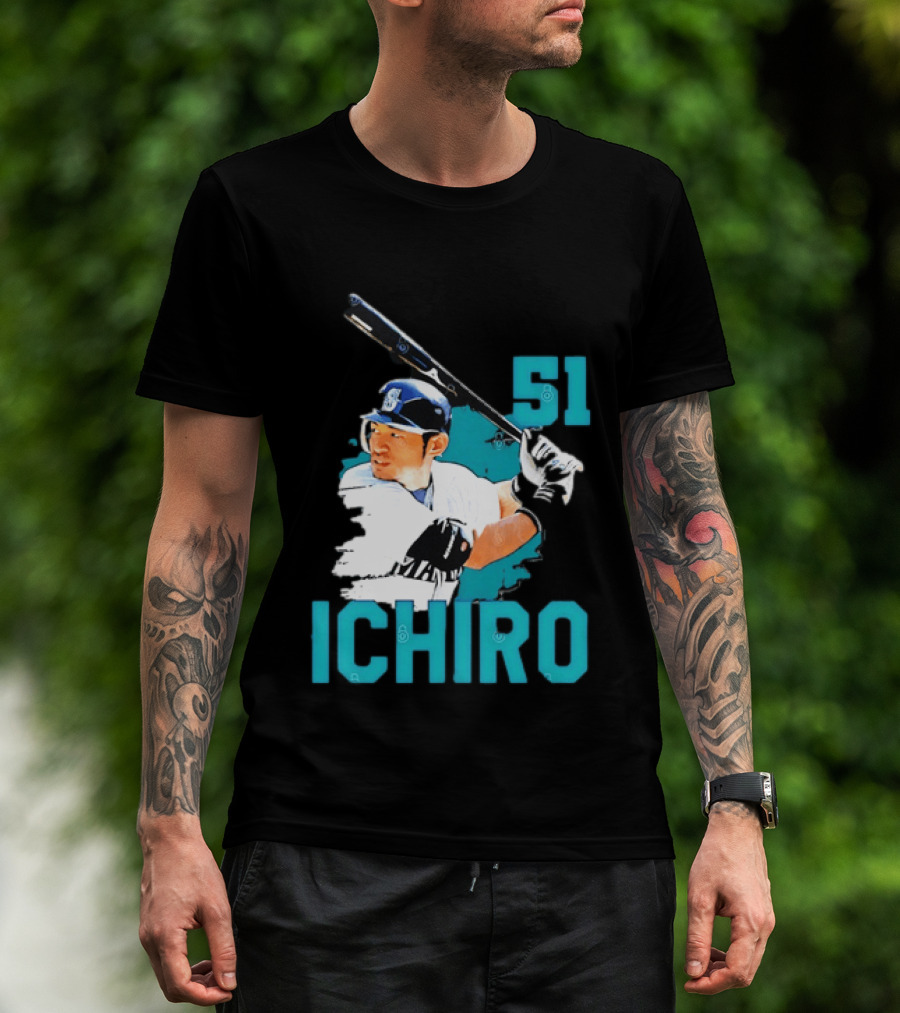 Ichiro Suzuki 51 Seattle Mariners MLB Baseball T-Shirt