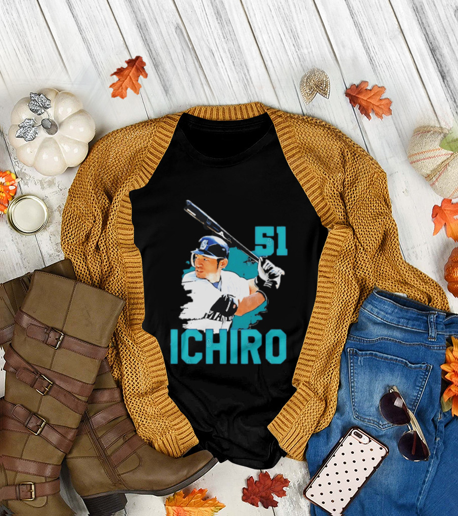 Ichiro Suzuki 51 Seattle Mariners MLB Baseball T-Shirt