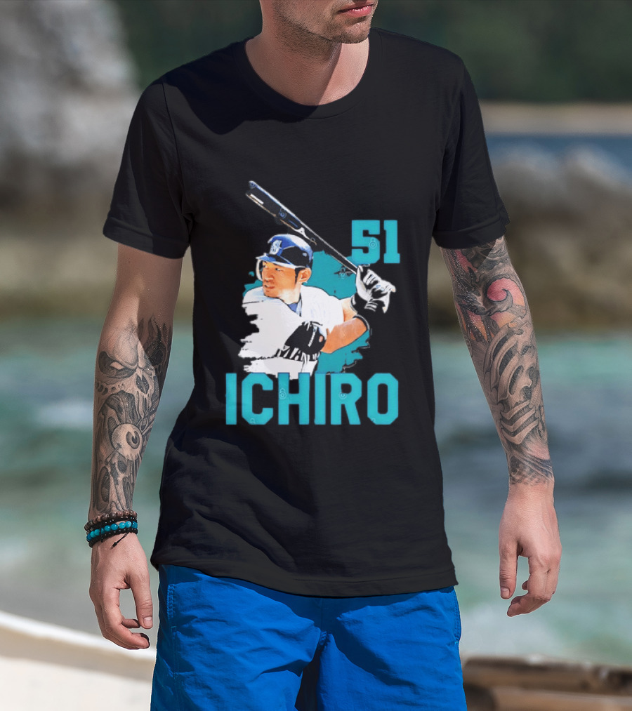 Ichiro Suzuki 51 Seattle Mariners MLB Baseball T-Shirt
