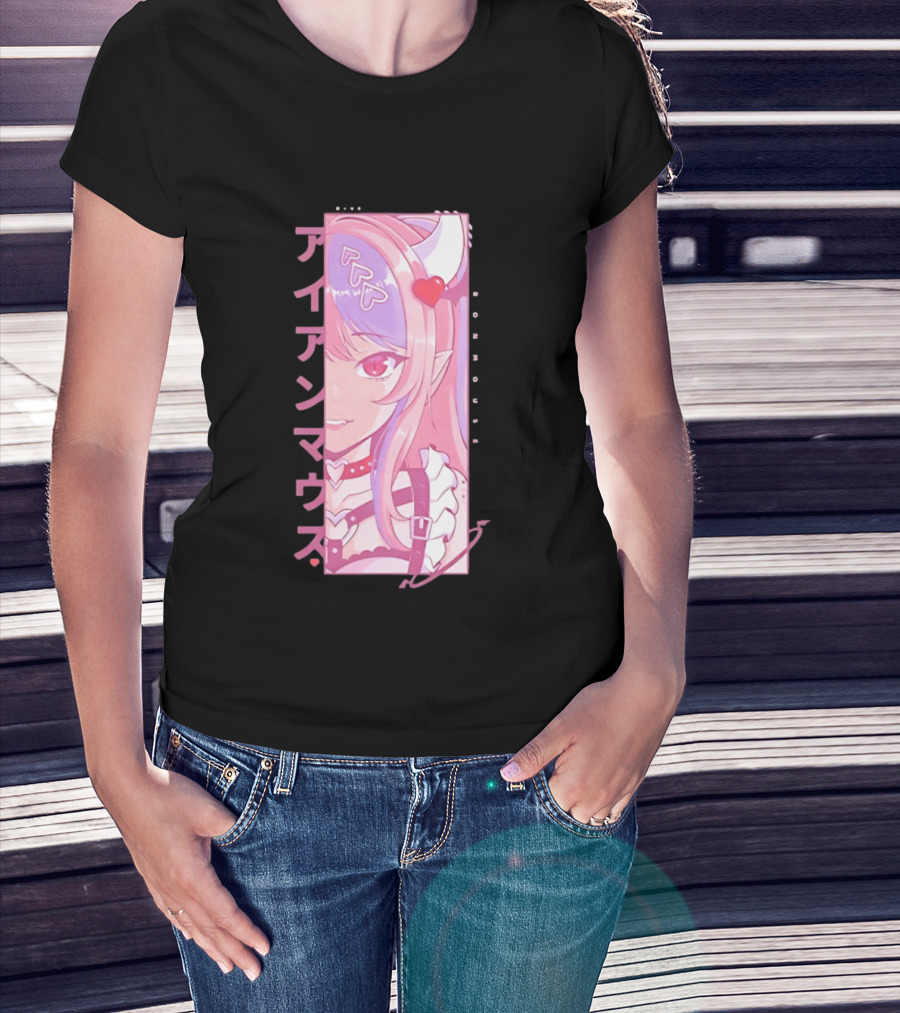 Ironmouse VTuber Kawaii Anime Katakana Panel T-Shirt