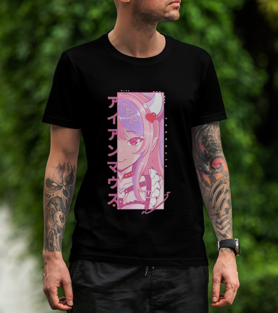 Ironmouse VTuber Kawaii Anime Katakana Panel T-Shirt