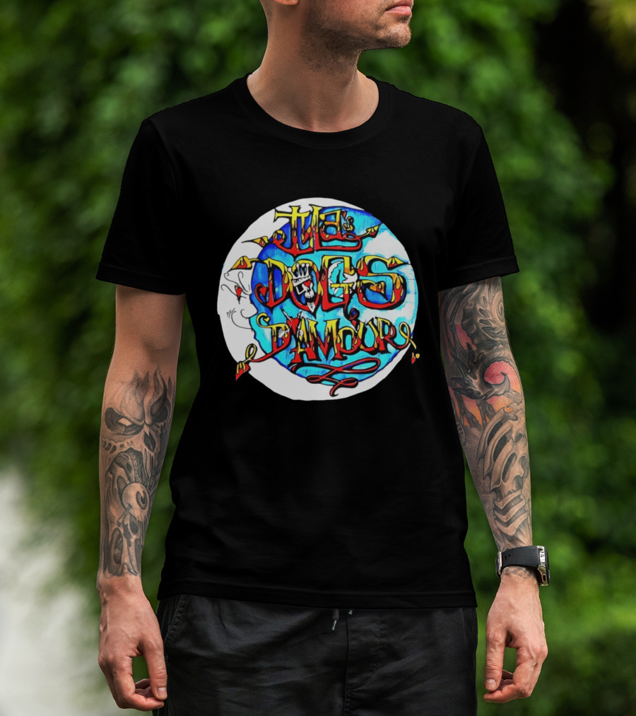 The Dogs D'Amour Iconic Band Logo Vibrant Skull T-Shirt