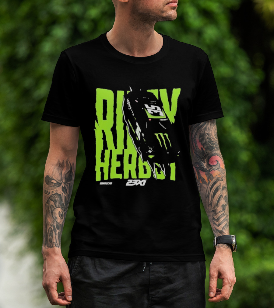 Riley Herbst 2023 23XI NASCAR Monster Energy Racing 98 T-Shirt