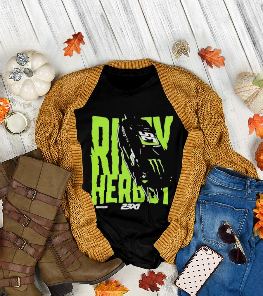 Riley Herbst 2023 23XI NASCAR Monster Energy Racing 98 T-Shirt