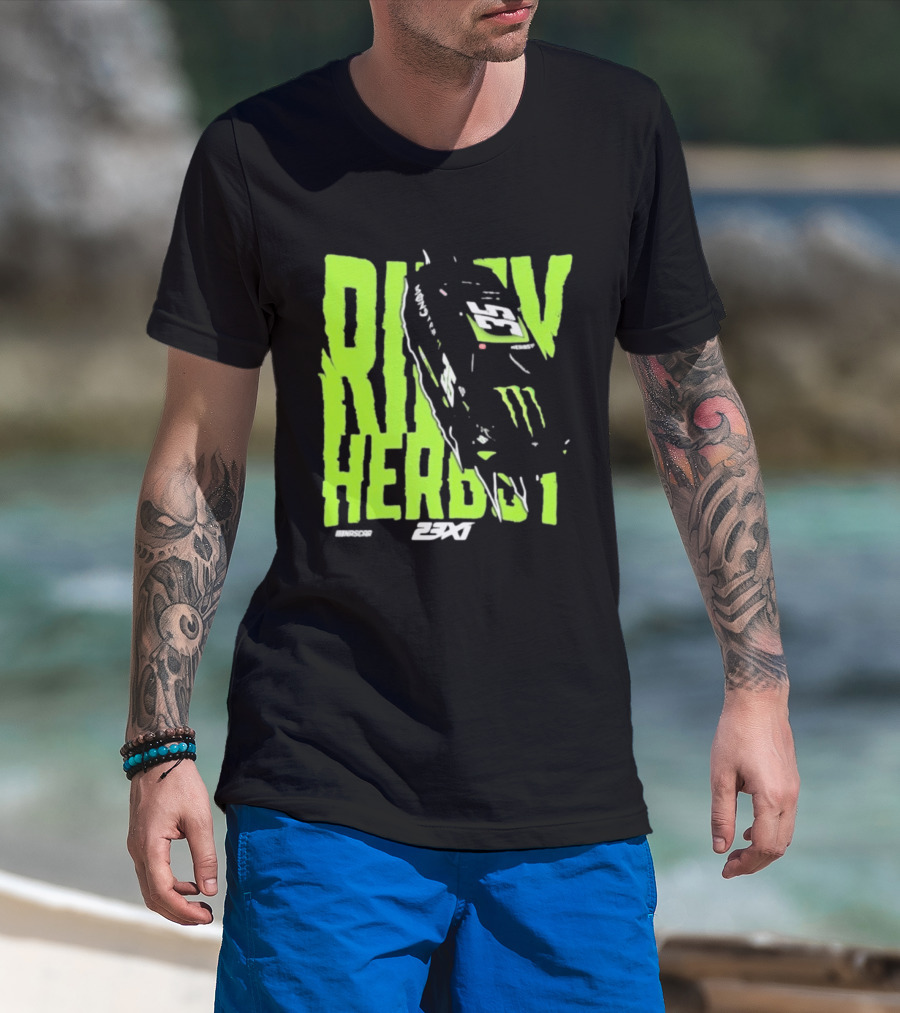 Riley Herbst 2023 23XI NASCAR Monster Energy Racing 98 T-Shirt