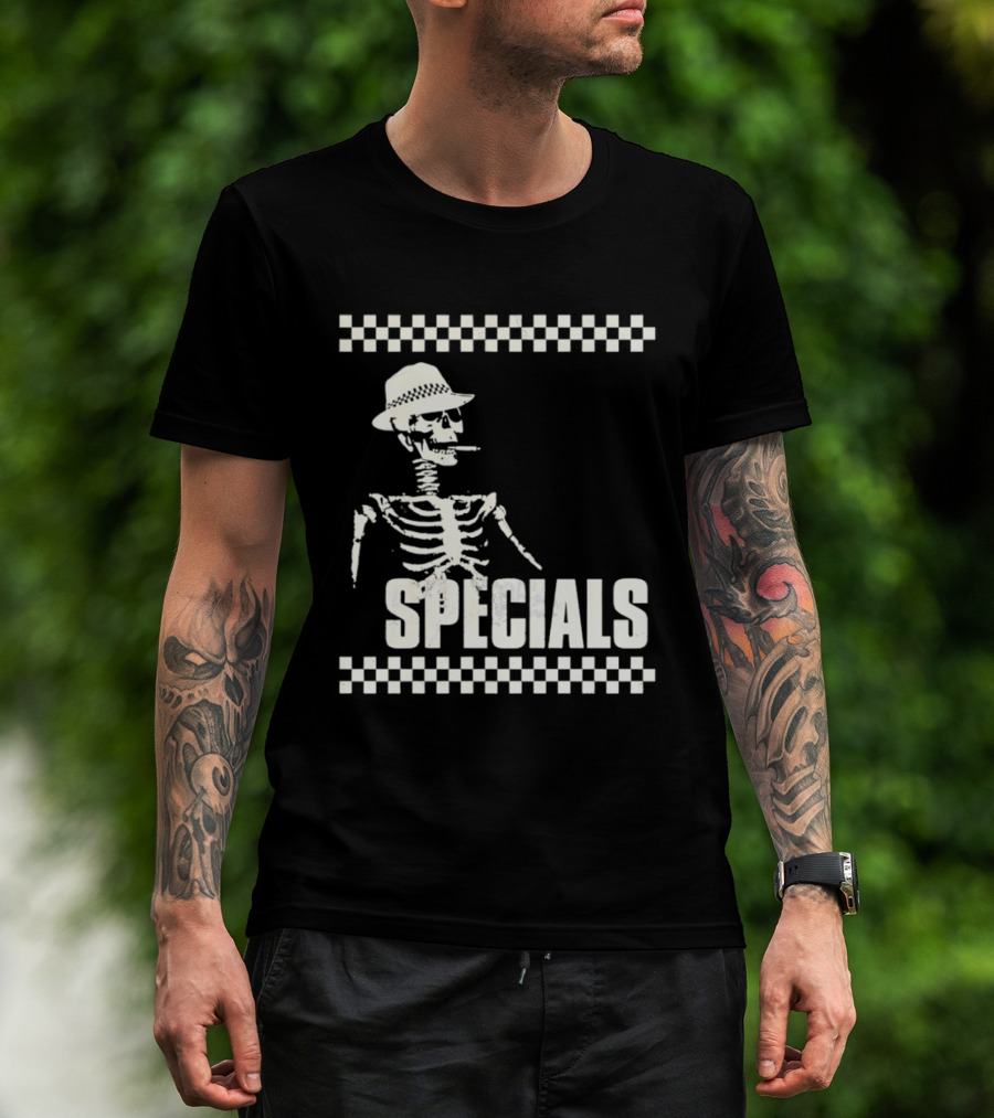 The Specials Skeleton Ska Band 2 Tone Distressed T-Shirt