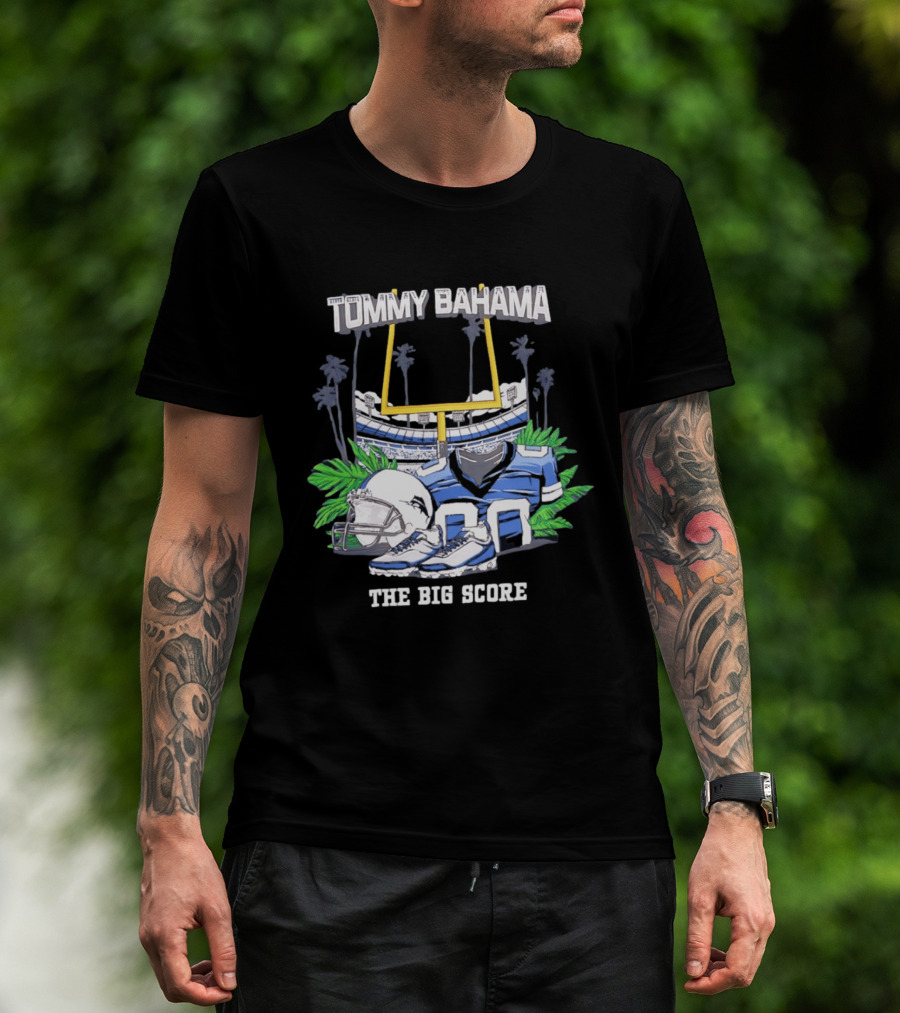 Tommy Bahama The Big Score Football Stadium Jersey And Gear T-Shirt