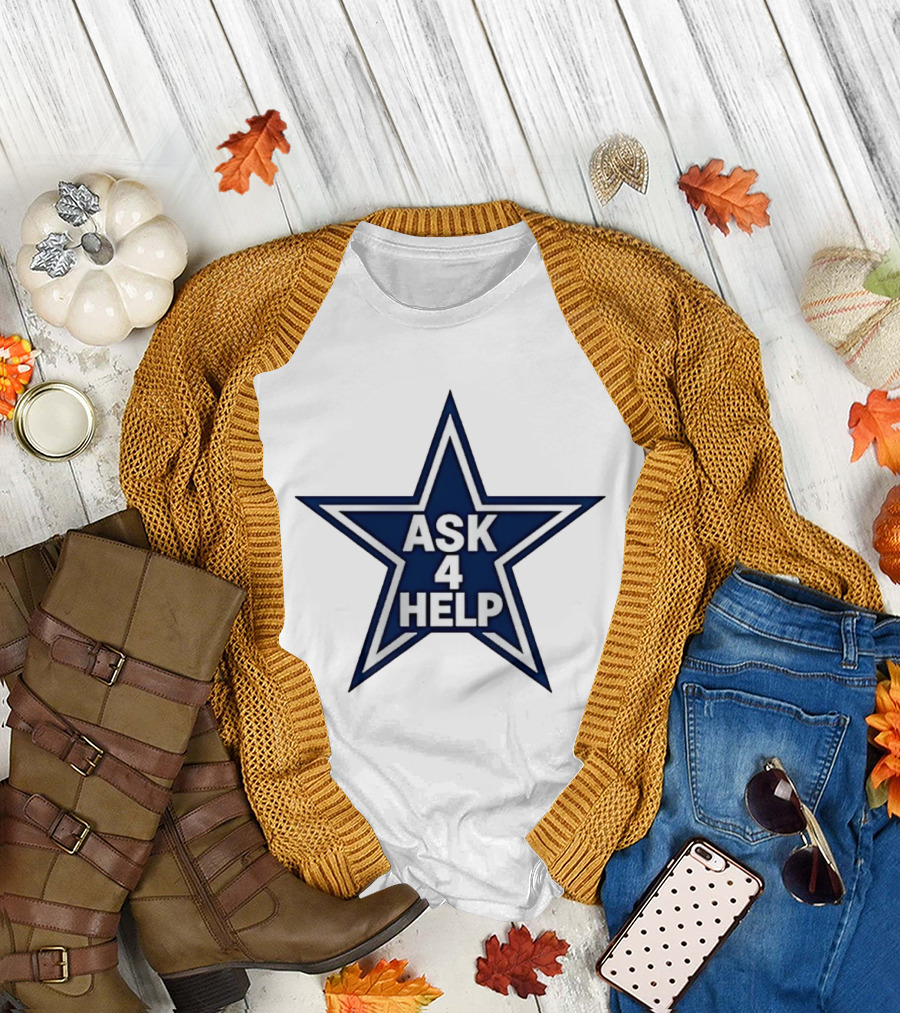 Dallas Cowboys Classic Ask 4 Help Star T-Shirt
