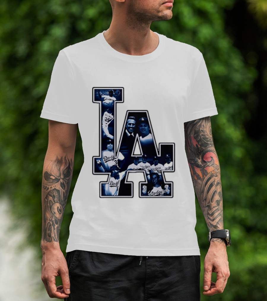 Los Angeles Dodgers Legends LA MLB Baseball Team Vintage Photography T-Shirt