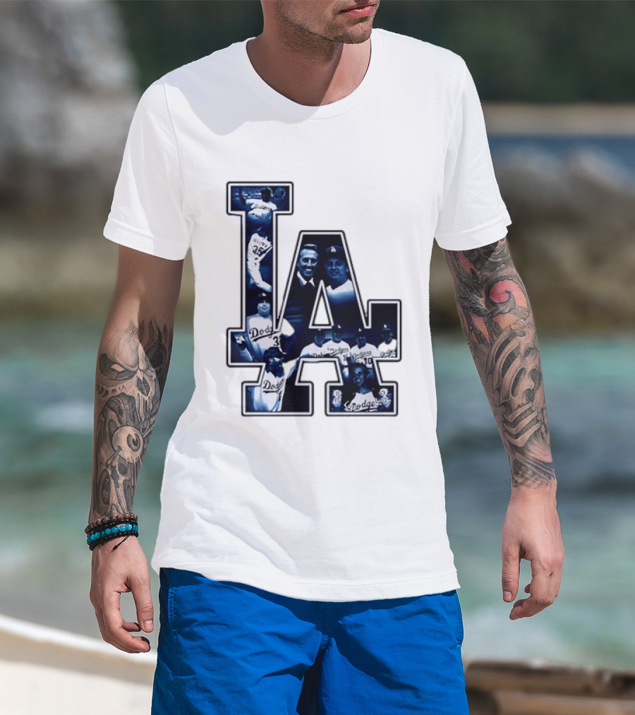 Los Angeles Dodgers Legends LA MLB Baseball Team Vintage Photography T-Shirt