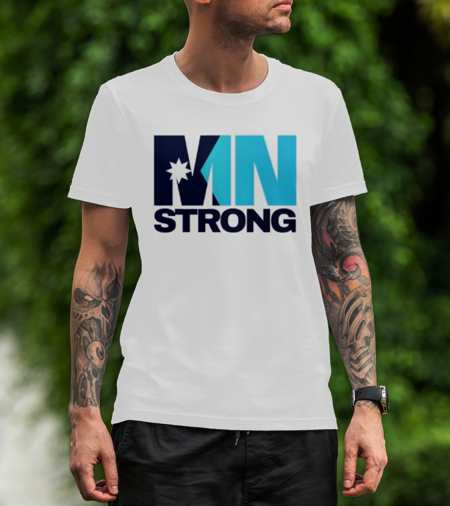 MN Strong Minneapolis Minnesota Kiss Cut Star T-Shirt
