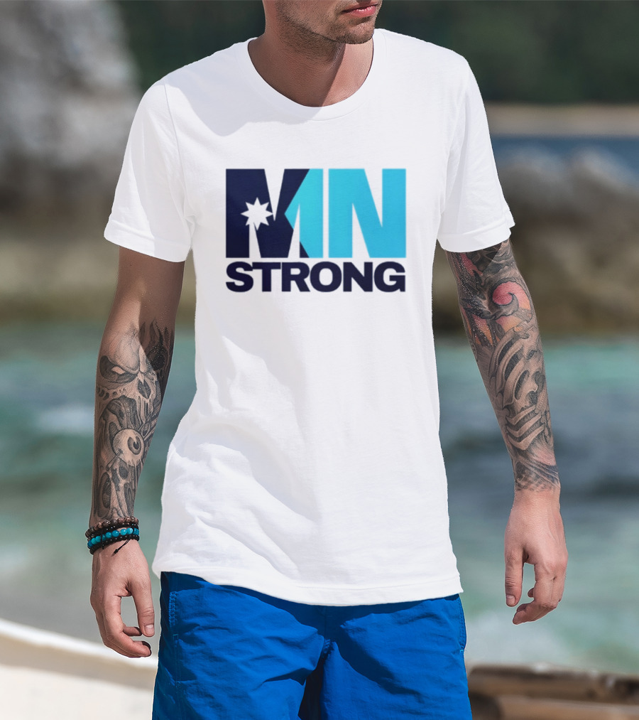 MN Strong Minneapolis Minnesota Kiss Cut Star T-Shirt