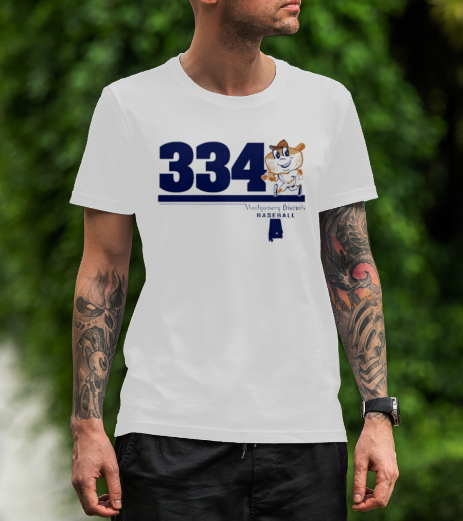 Montgomery Biscuits Baseball 334 Biscuits T-Shirt