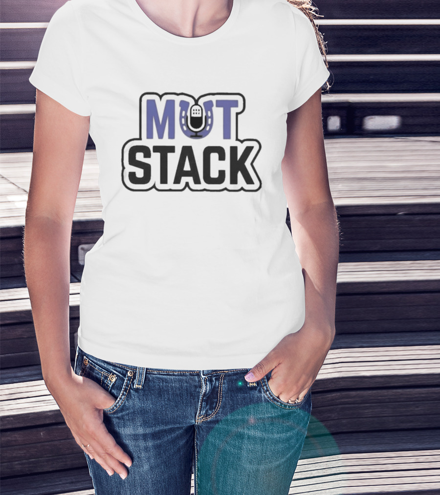 Mut Stack Horseshoe Iconography Blue And Black T-Shirt